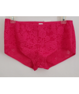 Morgan Taylor Intimates Lace Panties Boyshorts Fuschia Pink Size L New w... - £19.40 GBP