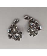 Vintage Rhinestone Clip On Earrings - £6.26 GBP