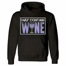 Kellyww May Contain Wine Funny Drinking - Hoodie - £47.47 GBP
