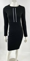 Kardashian Kollection Dress Size S Black Beaded Long Sleeve Bodycon Womens NEW - £35.00 GBP