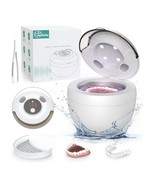 Four modes of 45kHz ultrasonic denture holder cleaning machine, 200ML White - $477.31 MXN