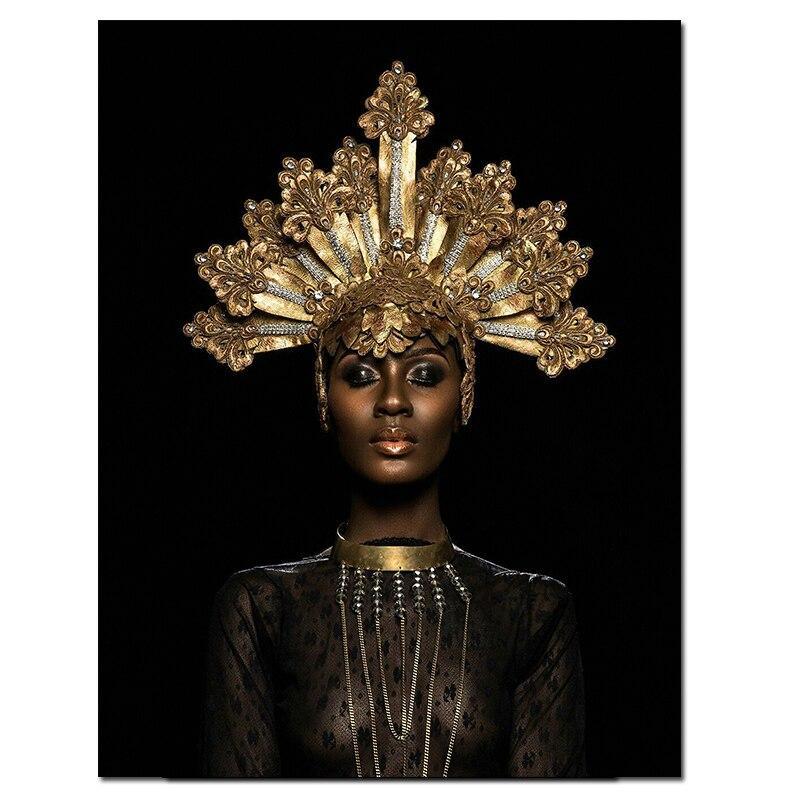 HQ Canvas Print old Crown Black African Woman Canvas Print Wall Art Picture Item image 3