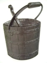 FIRE BUCKET: Vintage Cast Metal Water Bucket/Mark - WALL DECORATION - £21.64 GBP