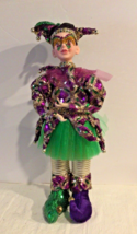 Mardi Gras 18&quot; Standing  Jester Doll - £31.28 GBP