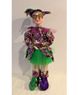 Mardi Gras 18&quot; Standing  Jester Doll - £31.44 GBP