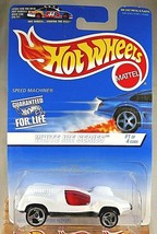 1997 Hot Wheels #561 White Ice Series 1/4 SPEED MACHINE White w/Chrome 3 Spokes - $7.00