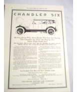 1917 Ad Chandler Six, Chandler Motor Car Co. Cleveland &amp; Hudson Motor Ca... - $13.70 CAD