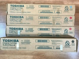 4 Genuine Toshiba T-FC75U (C,M,M,K) Imaging Cartridges For e-STUDIO 5560C/ 6560C - £331.34 GBP