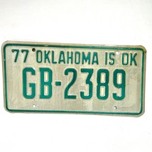 1977 United States Oklahoma Garfield County Passenger License Plate GB-2389 - £14.73 GBP