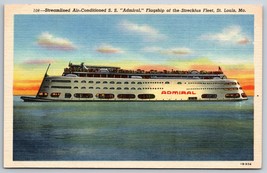 SS Admiral Ship Srecklus Fleet St Louis Missouri MO UNP Linen Postcard K9 - £3.84 GBP