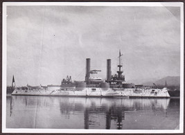 White Fleet Ship USS Iowa (BB-4) - Vintage 7 x 5 B&amp;W Glossy Photo - £13.98 GBP