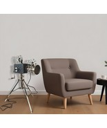 36&quot; Black And Silver Tripod Floor Lamp With Metal Novelty Shade - $8,994.50 MXN