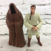 Star Wars Episode 1 Obi Wan Kenobi Figure With Jedi Robe LFL Hasbro Vint... - $12.86