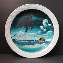 Mexican Santa Anita Scenic Hand Painted 10.75&quot; Ceramic Decorative Round Plate - £25.86 GBP