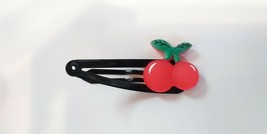 Pair of adorable cherry hair clips Great for 50&#39;s Rockabilly hairstyles - £7.51 GBP