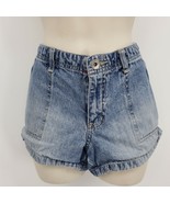 Aeropostale Denim Short Shorts Women&#39;s Size 7/8 Mid Rise Pockets - £9.83 GBP