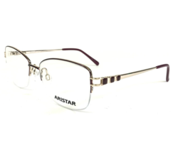 Aristar Eyeglasses Frames AR30818 COLOR-513 Burgundy Red Gold Cat Eye 53-17-135 - £43.96 GBP