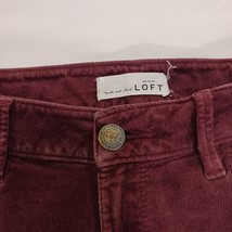 Ann Taylor LOFT Curvy Skinny Women's Red Corduroy Mid-Rise Pants Size 4 (27×30) image 11
