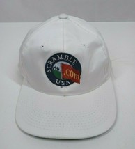 Vintage Triangle Headwear Scramble.com USA White Adjustable Baseball Cap... - £13.25 GBP