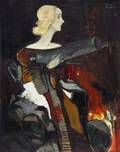 Painting Madonna with machine-gun by Padegs. War Art Repro Giclee - £6.86 GBP+