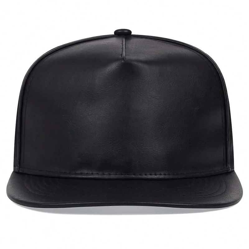 Solid Leather Snapback Hat Men Women Adjustable Baseball Cap Sport Hip H... - $13.67 CAD