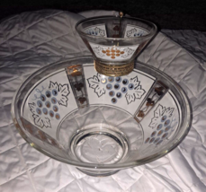 Anchor Hocking Golden Grape 3pc Chip and Dip Set Vintage Mid Century Modern MCM - £41.09 GBP