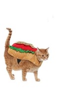 NEW Hot Dog Costume 1-Pc Pet Size XS Cat Dog (5-10 lbs) Halloween Vibrant Life - £11.82 GBP