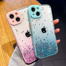 Luxury Bling Glitter Transparent Phone Case For iPhone 14 11 12 13 Pro Max Plus  - £7.64 GBP+