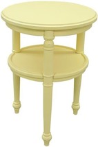 Side Table Trade Winds Provence Traditional Antique Round Yellow Painted - £662.66 GBP