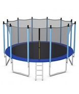 Outdoor Trampoline with Safety Closure Net-16 ft - Color: Blue - Size: 1... - €610,08 EUR