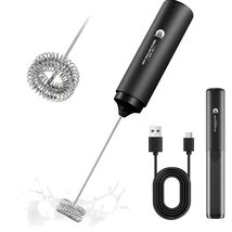 Versatile Milk Frother - USB Rechargeable, Foam Perfection for Any Beverage - $24.70