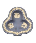 Vintage Wedgwood Jasperware Blue Clover Shape Trinket Dish - $12.62