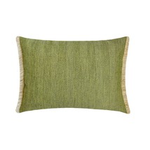Lush Green Jute - Green Jute Lumbar Pillow Cover - £19.72 GBP+