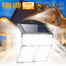 436 LED Solar PIR Motion Sensor Wall Street Light Outdoor Waterproof Garden Lamp - £28.83 GBP