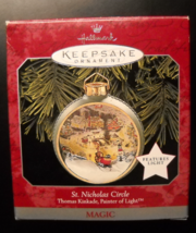 Hallmark Keepsake Ornament 1998 Thomas Kincade St Nicholas Circle Light Boxed - £7.96 GBP