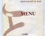 KOTO Japanese Restaurant &amp; Bar Menu Kathmandu Nepal 1995 - $37.62
