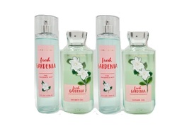 Bath &amp; Body Works Fresh Gardenia 4 Piece Set - Shower Gel &amp; Fragrance Mist - £28.52 GBP
