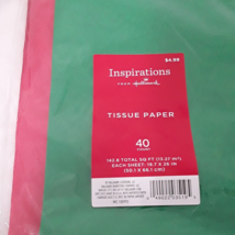 Tissue Paper Red Green Christmas Holiday 40 Piece Sheet Wrap Pack Gift F... - £5.03 GBP