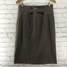 Grace Elements Skirt Sz 10 Brown Belted Straight Y2K Style  - £11.69 GBP