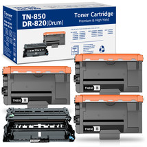 4pk High Yield TN850 Toner DR-820 Drum Compatible for Brother L5800DW L5850DW - £66.09 GBP