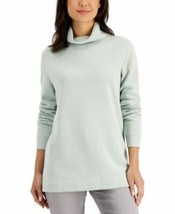 MSRP $37 Karen Scott Cotton Turtleneck Sweatershirt Chill Green Size XL - £11.19 GBP