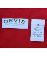 Orvis Asian Inspired Mandarin Collar Silk Open Lightweight Red Jacket Si... - £22.50 GBP
