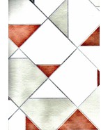 Durion White Geometric Metallic effect Textured Wallpaper Sample - £1.97 GBP
