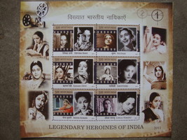 India 2011 MNH - Legendary Heroines of India Minisheet - £1.20 GBP