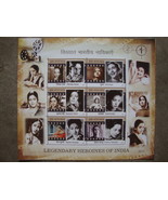 India 2011 MNH - Legendary Heroines of India Minisheet - $1.50