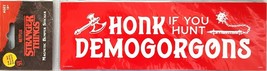 Stranger Things Honk If You Hunt Demogorgons Magnetic Bumper Sticker-9&quot; x 3&quot; - £10.16 GBP