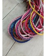 10 Necklace Cords Lot Braided Faux Leather Jewelry Making Choker  - €11,82 EUR