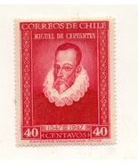 Collectible Mint 1947 Chile Postage Stamp - Miguel de Cervantes - $3.99