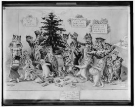 Photo By Infinite Photographs, 8X1, Cats Decorating Christmas Tree,, Ca. 1906. - £35.19 GBP