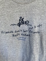 Friends Don&#39;t Let Fat Ugly Raft Naked Small Short Sleeve T-Shirt Funny G... - £5.98 GBP